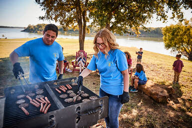 Picture Adults Grill For Scouts